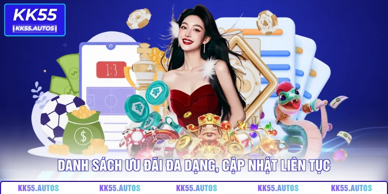 Danh sách ưu đãi đa dạng, cập nhật liên tục